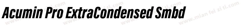 Acumin Pro ExtraCondensed Smbd字体转换
